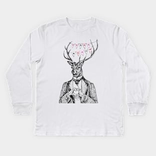 Thank you deer Kids Long Sleeve T-Shirt